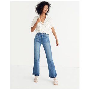 NWOT Madewell Rigid Flare Jeans Drop-Hem Edition Adamsville Wash